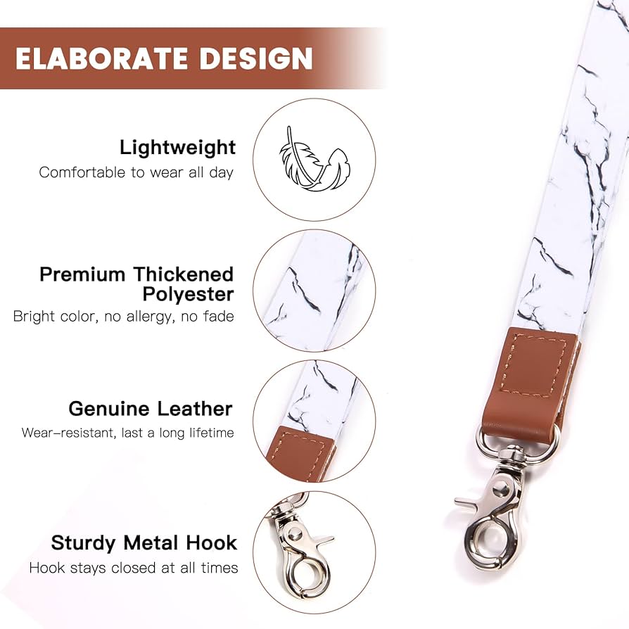 Amazon.com: XCHIN Lanyards for Keys, White Keychain Long